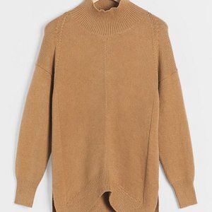 Anthropologie Crystal Tunic Brown Tan Sweater S